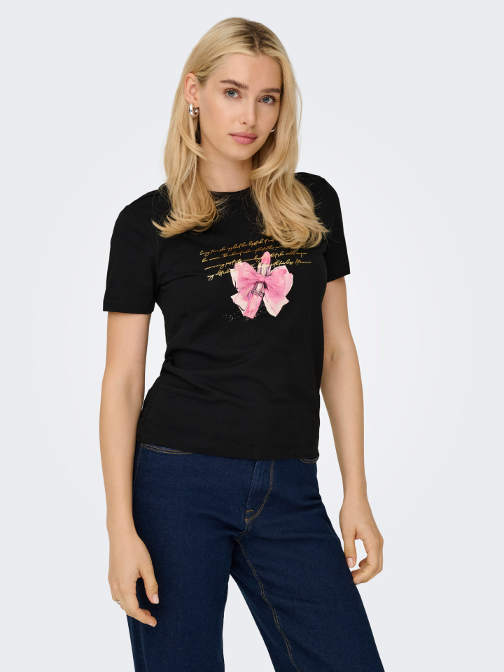 T-shirt LIPSTICK - ONLY15360256noir - ONLY