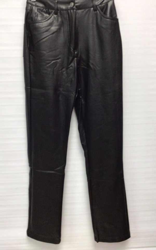 Pantalon faux cuir t / taille haute - 34W028Snoir - RD