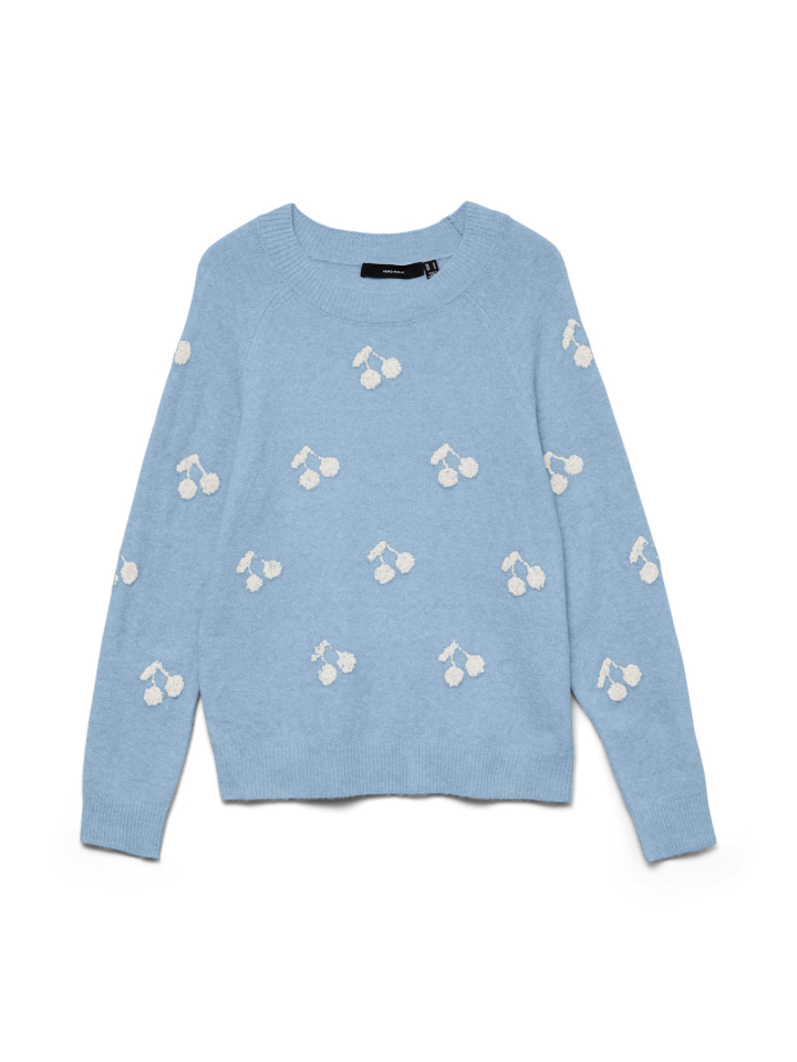 Chandail effet CACHEMIRE - VM10330790bleu - Vero Moda 