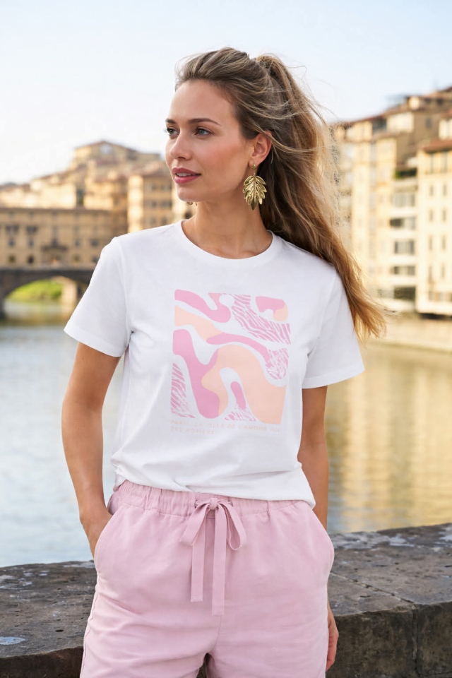 T-shirt FAY - ESQ05014rose - Esqualo