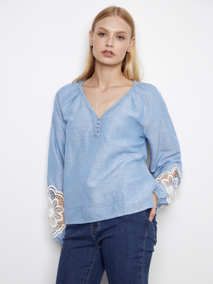 Blouse SHEILA - C4703bleu - Charlie B