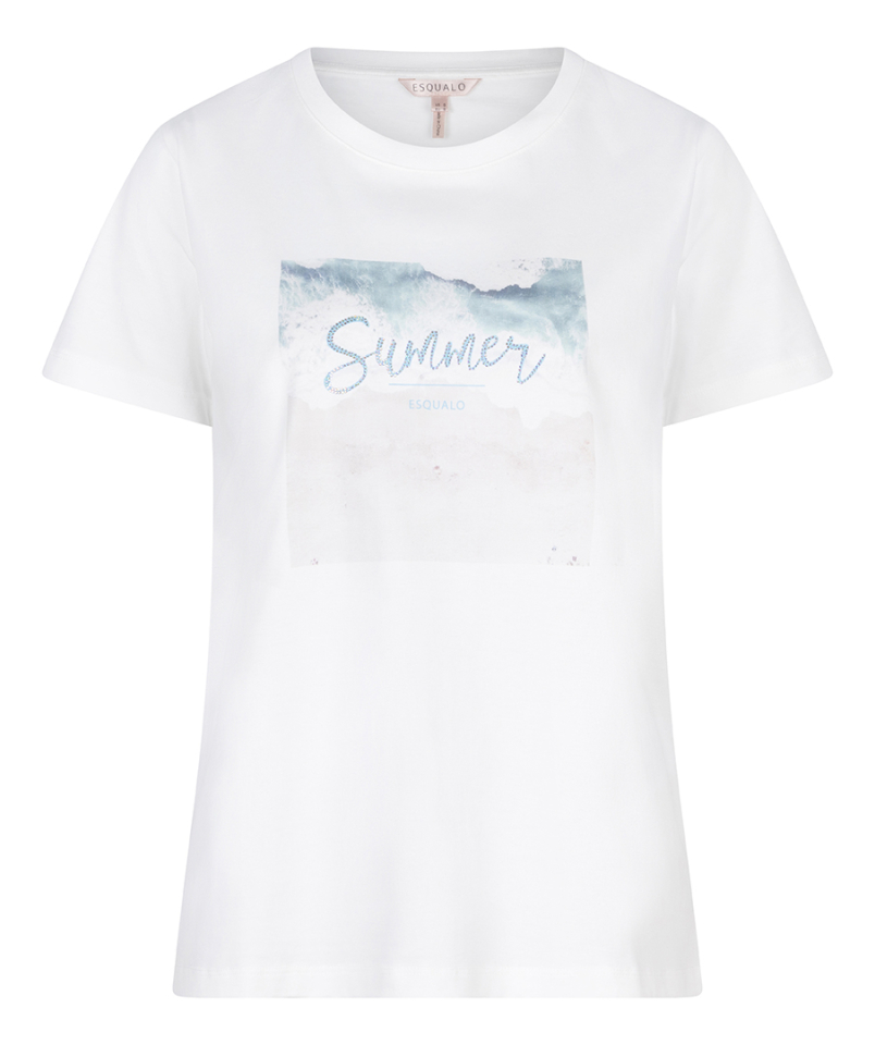 T-shirt SUMMER orné de cristaux - ESQ2405204B - Esqualo