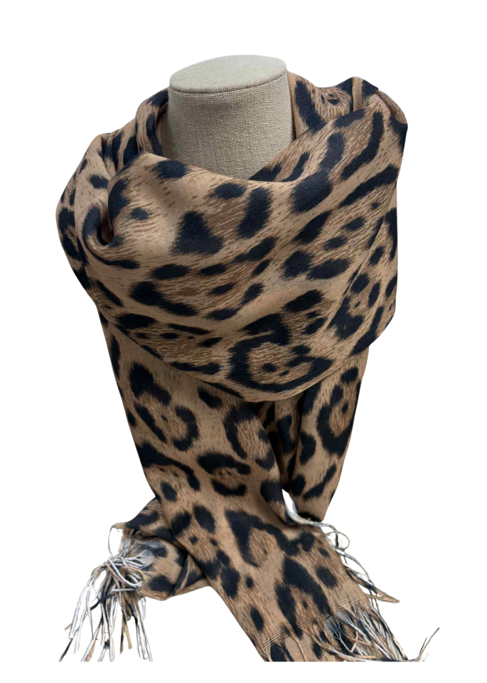 Foulard LEOPARD - TE214139taupe - Tom & Eva