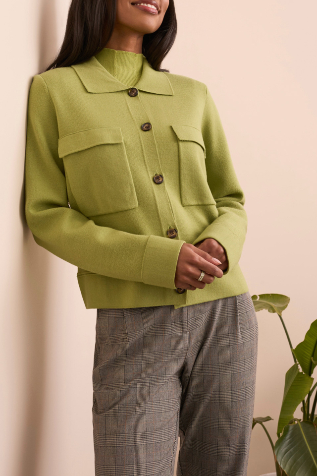 Cardigan COLLAR - TR1930vert - Tribal