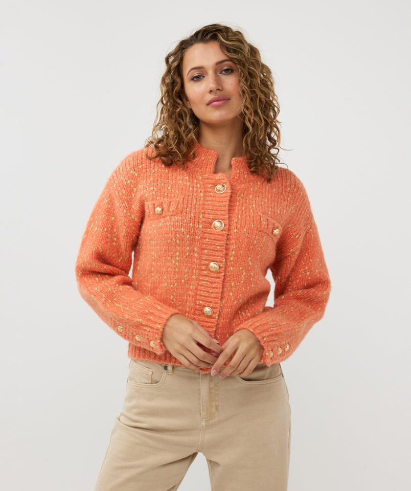 Cardigan 2 tons - ESQW02713corail - Esqualo