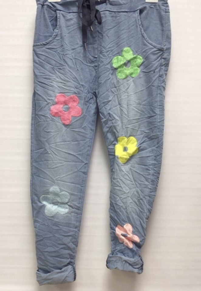 Pantalon froissé taille élastique avec cordon de serrage - JeansMarp - Made in Italy