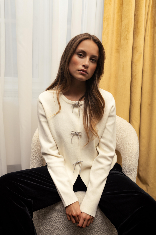 Cardigan SALLY - FR20617318blanc - Fransa