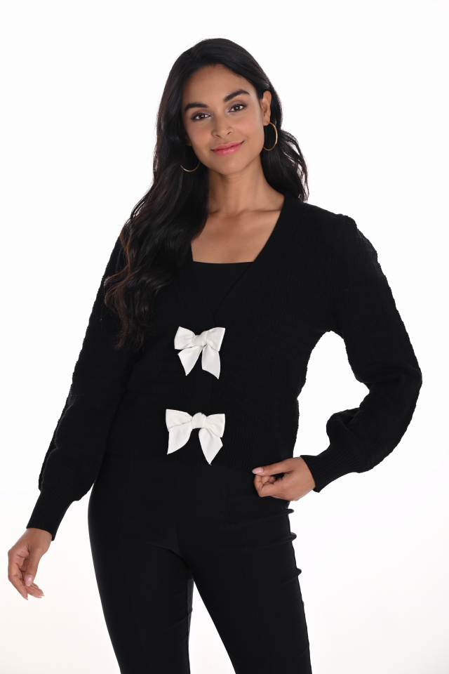Cardigan boucles - FL246224Unoir - Frank Lyman