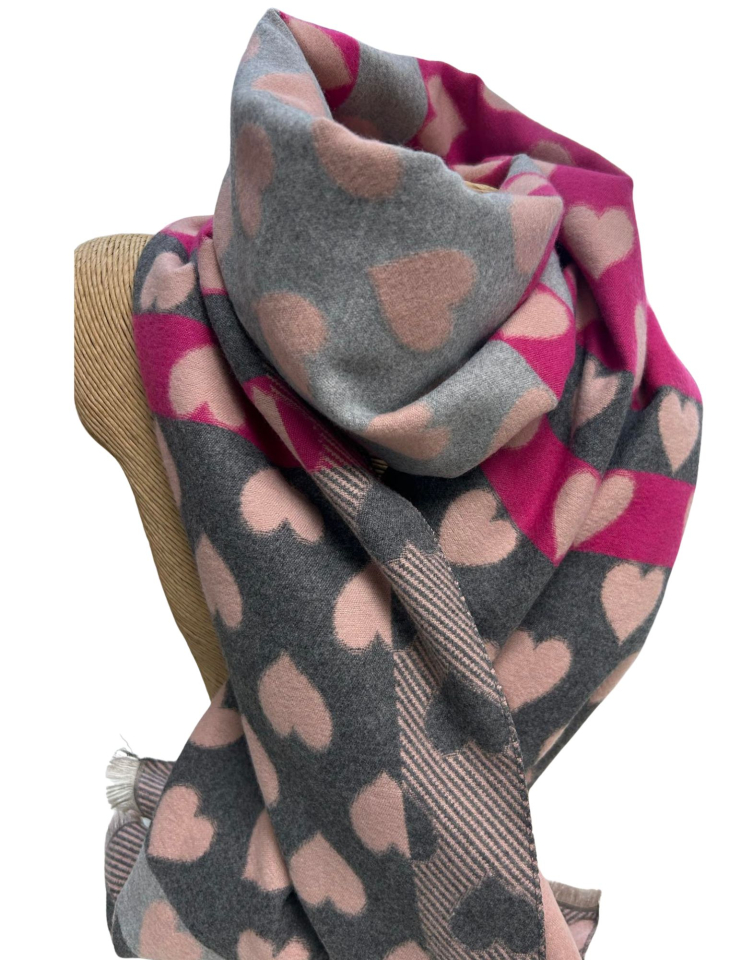 Foulard coeurs - TE670155512ROSE - Tom & Eva