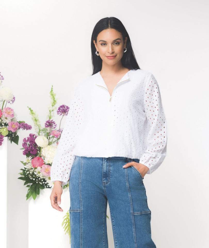 Blouse JAVA - EW36205blanc - Elena Wang