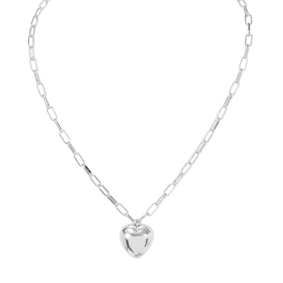 Chaine trombone COEUR - Merx5407argent - Merx
