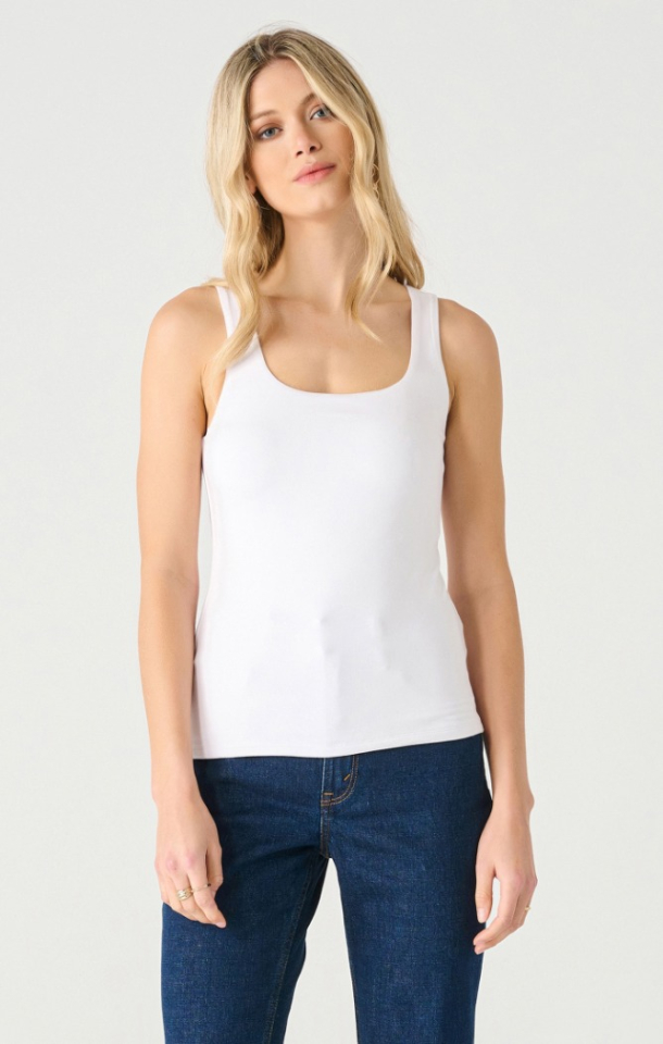 Camisole encolure carrée - BT2424300Tblanc - Blacktape